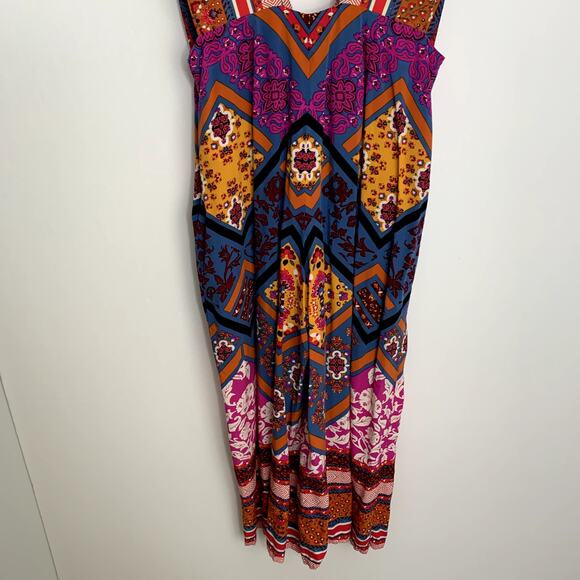 Free People Maritzah Floral Print Jumpsuit In Multi Pink Womens Size 6 - Picture 4 of 13